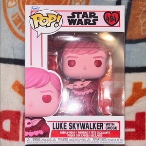 Funko Pop Star Wars Pink Luke Skywalker with Grogu